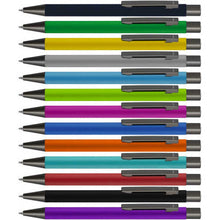 Laden Sie das Bild in den Galerie-Viewer, Ab 115 Cent: Gummierte Kugelschreiber inklusive Druck Ihres Namens, Firma oder Logo. Muster gratis!