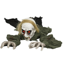 Laden Sie das Bild in den Galerie-Viewer, Halloween Dekoration kriechender Zombie 167 cm  LED-Lichter Soundfunktion