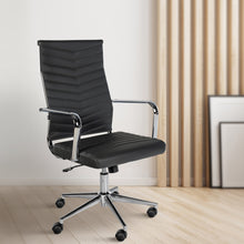 Laden Sie das Bild in den Galerie-Viewer, Moderner Leder-Bürostuhl CANY: Stil und Komfort in Perfektion. Und doch bequem.