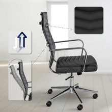 Laden Sie das Bild in den Galerie-Viewer, Moderner Leder-Bürostuhl CANY: Stil und Komfort in Perfektion. Und doch bequem.