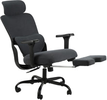 Laden Sie das Bild in den Galerie-Viewer, Bürostuhl LEES mit Fußablage, ergonomisch, Stoff, schwarz