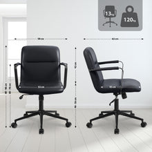 Laden Sie das Bild in den Galerie-Viewer, Bürostuhl HILDE, echtes Büffelleder, ergonomisch, belastbar bis 120 kg