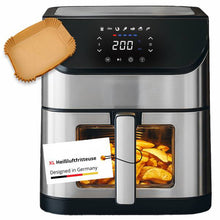 Laden Sie das Bild in den Galerie-Viewer, Heißluftfritteuse 8 Liter Edelstahl digital 1800 Watt