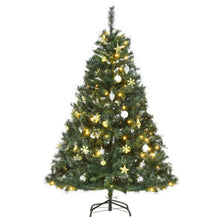 Laden Sie das Bild in den Galerie-Viewer, Künstlicher Weihnachtsbaum – 1,5 m mit LED-Lichtern und Deko