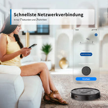 Laden Sie das Bild in den Galerie-Viewer, Saugroboter (125,- netto) – Leistungsstarker 2800 Pa Staubsauger Roboter mit App-Steuerung, HEPA-Filter &amp; Automatischer Navigation für Tierhaare und Teppiche