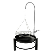 Laden Sie das Bild in den Galerie-Viewer, Schwenkgrill mit Feuerschale und Seilzug, 136 cm hoch