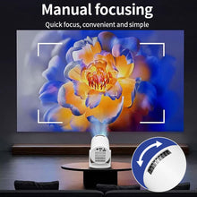 Laden Sie das Bild in den Galerie-Viewer, Mini-Beamer rundes Gehäuse, 4K UHD Heimkino Projektor LCD 5G WiFi Bluetooth Taschenkino für Iphone und Android (Kopie)