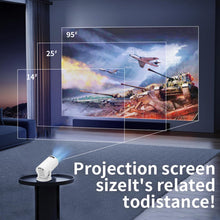 Laden Sie das Bild in den Galerie-Viewer, Mini-Beamer rundes Gehäuse, 4K UHD Heimkino Projektor LCD 5G WiFi Bluetooth Taschenkino für Iphone und Android (Kopie)