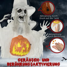 Laden Sie das Bild in den Galerie-Viewer, Lebensgroßer Halloween-Geist, mit Bewegungssensor und LED-Lichtern, 183 cm
