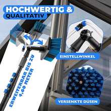 Laden Sie das Bild in den Galerie-Viewer, Teleskopwaschbürste mit Wasseranschluss 4,6 oder 7 m Länge. Für Fenster, Solaranlagen usw.