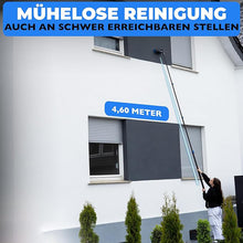 Laden Sie das Bild in den Galerie-Viewer, Teleskopwaschbürste mit Wasseranschluss 4,6 oder 7 m Länge. Für Fenster, Solaranlagen usw.