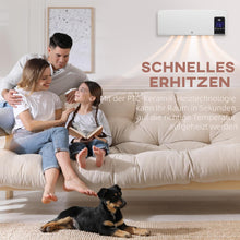 Laden Sie das Bild in den Galerie-Viewer, Heizlüfter zur Wandmontage 2000 W – Keramik-Wandheizung mit Fernbedienung, 2 Leistungsstufen