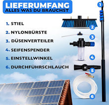 Laden Sie das Bild in den Galerie-Viewer, Teleskopwaschbürste mit Wasseranschluss 4,6 oder 7 m Länge. Für Fenster, Solaranlagen usw.