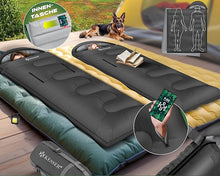 Laden Sie das Bild in den Galerie-Viewer, Wasserdichter Mumienschlafsack für Camping &amp; Outdoor – Vielseitig als Deckenschlafsack nutzbar