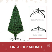 Laden Sie das Bild in den Galerie-Viewer, Weihnachtsbaum mit LED-Glasfaserbeleuchtung – 1,5 m, realistisches Design, flammhemmend