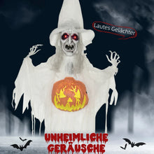 Laden Sie das Bild in den Galerie-Viewer, Lebensgroßer Halloween-Geist, mit Bewegungssensor und LED-Lichtern, 183 cm
