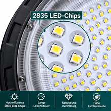 Laden Sie das Bild in den Galerie-Viewer, LED-Hallenleuchte 800W – Extra hell, energiesparend, IP66 – für Werkstatt, Lager, Garage &amp; Industrie