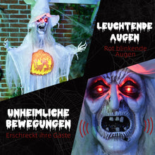 Laden Sie das Bild in den Galerie-Viewer, Lebensgroßer Halloween-Geist, mit Bewegungssensor und LED-Lichtern, 183 cm