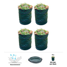 Laden Sie das Bild in den Galerie-Viewer, Gartenabfallsack "Pop Up" (selbst stehend) 80 Liter. Gartentasche Laubsack