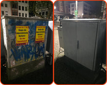 Laden Sie das Bild in den Galerie-Viewer, 12x 400 ml Dose Premium RAL7035 lack Lichtgrau Stromkasten Verteilerkasten Lackspray 400ml (12,15 € / Liter)