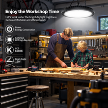 Laden Sie das Bild in den Galerie-Viewer, LED-Hallenleuchte 800W – Extra hell, energiesparend, IP66 – für Werkstatt, Lager, Garage &amp; Industrie