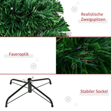 Laden Sie das Bild in den Galerie-Viewer, Künstlicher Weihnachtsbaum mit LED-Lichtern, 120 cm, Glasfaser-Beleuchtung, Grün