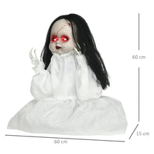 Laden Sie das Bild in den Galerie-Viewer, Halloween Dekoration Geisterpuppe 60 cm mit LED-Lichter Soundfunktion