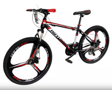 Laden Sie das Bild in den Galerie-Viewer, Fahrrad 26 Zoll, 21 Gänge, Doppelscheibenbremsen. Farben: Schwarz, blau, rot oder grün.