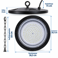 Laden Sie das Bild in den Galerie-Viewer, LED-Hallenleuchte 800W – Extra hell, energiesparend, IP66 – für Werkstatt, Lager, Garage &amp; Industrie