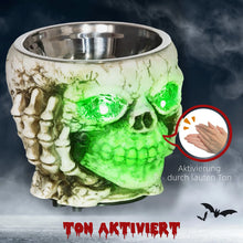 Laden Sie das Bild in den Galerie-Viewer, Halloween Animierte Skelett-Süßigkeitenschale Halloween-Dekoration – mit Sound &amp; LED