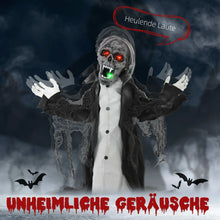 Laden Sie das Bild in den Galerie-Viewer, Halloween Dekoration erschreckender Zombie 102 cm LED-Lichter und Soundfunktion