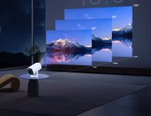 Laden Sie das Bild in den Galerie-Viewer, Mini-Beamer rechteckiges Gehäuse, 4K UHD Heimkino Projektor LCD 5G WiFi Bluetooth Taschenkino für Iphone und Android