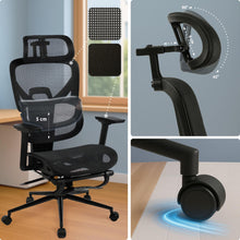 Laden Sie das Bild in den Galerie-Viewer, BERSFORD ergonomischer und vielfach einstellbarer Chefsessel, Mesh-Stoff, schwitzfrei.