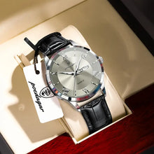 Laden Sie das Bild in den Galerie-Viewer, Herren Armbanduhr mit schwarzem Lederband. 4 Ausführungen.