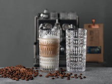 Laden Sie das Bild in den Galerie-Viewer, Ethno Barista Macchiato Longdrinkglas, Wasserglas 4er Set, Kristallglas