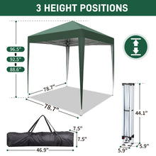 Laden Sie das Bild in den Galerie-Viewer, Faltpavillon wasserdicht. Pop Up. Mit 4 Seitenteilen. 2x2 Meter. Gartenzelt. Partyzelt. UV50+ Schutz. Einfaches Faltsystem.