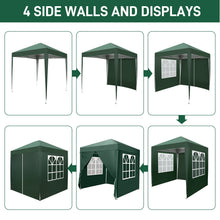 Laden Sie das Bild in den Galerie-Viewer, Faltpavillon wasserdicht. Pop Up. Mit 4 Seitenteilen. 2x2 Meter. Gartenzelt. Partyzelt. UV50+ Schutz. Einfaches Faltsystem.