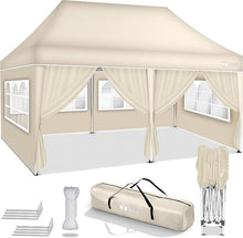 Laden Sie das Bild in den Galerie-Viewer, Faltpavillon wasserdicht. Pop Up. Mit 6 Seitenteilen. 3x6 Meter. Gartenzelt. Partyzelt. UV50+ Schutz. Einfaches Faltsystem.
