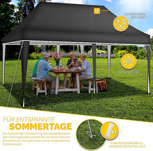 Laden Sie das Bild in den Galerie-Viewer, Faltpavillon wasserdicht. Pop Up. Ohne Seitenteile. 3x6 Meter. Gartenzelt. Partyzelt. UV50+ Schutz. Einfaches Faltsystem.