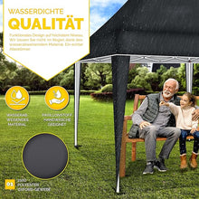 Laden Sie das Bild in den Galerie-Viewer, Faltpavillon wasserdicht. Pop Up. Ohne Seitenteile. 3x6 Meter. Gartenzelt. Partyzelt. UV50+ Schutz. Einfaches Faltsystem.