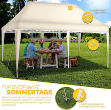 Laden Sie das Bild in den Galerie-Viewer, Faltpavillon wasserdicht. Pop Up. Ohne Seitenteile. 3x6 Meter. Gartenzelt. Partyzelt. UV50+ Schutz. Einfaches Faltsystem.
