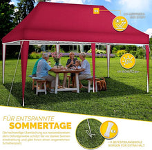 Laden Sie das Bild in den Galerie-Viewer, Faltpavillon wasserdicht. Pop Up. Ohne Seitenteile. 3x6 Meter. Gartenzelt. Partyzelt. UV50+ Schutz. Einfaches Faltsystem.