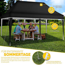 Laden Sie das Bild in den Galerie-Viewer, Faltpavillon wasserdicht. Pop Up. Ohne Seitenteile. 3x6 Meter. Gartenzelt. Partyzelt. UV50+ Schutz. Einfaches Faltsystem.