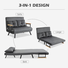 Laden Sie das Bild in den Galerie-Viewer, Schlafsofa Doppelsofa 102 cm breit, mit Armlehne. Schlafsessel Gästebett