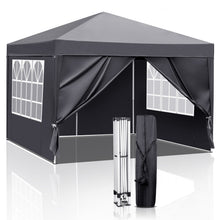 Laden Sie das Bild in den Galerie-Viewer, Faltpavillon wasserdicht. Pop Up. Mit 4 Seitenteilen. 3x3 Meter. Gartenzelt. Partyzelt. UV50+ Schutz. Einfaches Faltsystem.