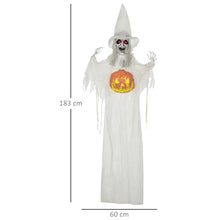 Laden Sie das Bild in den Galerie-Viewer, Lebensgroßer Halloween-Geist, mit Bewegungssensor und LED-Lichtern, 183 cm