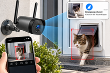 Laden Sie das Bild in den Galerie-Viewer, Überwachungskamera mit Einzelbild-Aufnahmen. WO IST MEINE KATZE? (Hund, Kind etc.) – EIN BLICK IN DIE APP, UND DU SIEHST, OB SIE DA WAR!