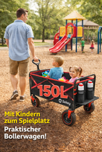 Laden Sie das Bild in den Galerie-Viewer, Bollerwagen Faltbar Gartenwagen Handwagen Strandwagen Klappbar Transportwagen