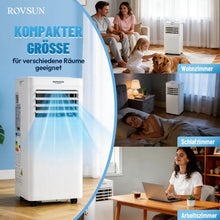 Laden Sie das Bild in den Galerie-Viewer, Mobile Klimaanlage 2600 Watt, 9000 BTU, R290. Farbe: Weiß.