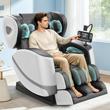 Laden Sie das Bild in den Galerie-Viewer, Ganzkörper-Massagesessel "Airport" mit Zero-Gravity-Funktion – Premium Massagesessel mit Heizfunktion, Bluetooth, Touchscreen, Luftdruckmassage &amp; 3D-Fußmassage für Zuhause und Büro